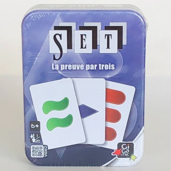 SET- Tin Box Card Game of Observation, Logic and Speed French Version Age 6+ - Picture 5 of 11
